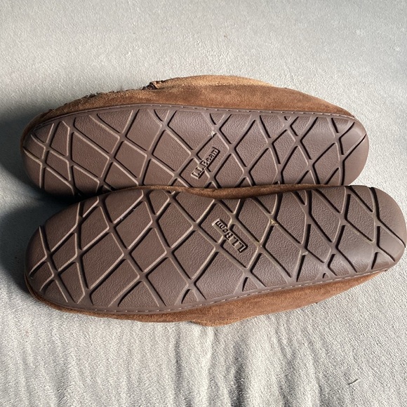 L.L. Bean Mens Wicked Good Venetian Slippers Chocolate Brown Cozy Suede Sz 13M ! - Picture 7 of 12